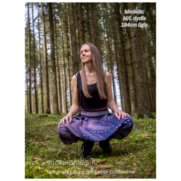 SIJONKELNĖS M/L (violetinės su raštais) - Image 3